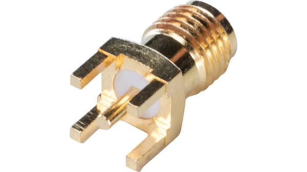 Jack, SMA, Brass, Socket, Straight, 50Ohm, Radial Leads